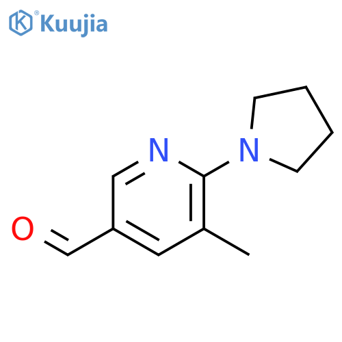 5-Methyl-6-(pyrrolidin-1-yl)nicotinaldehyde structure