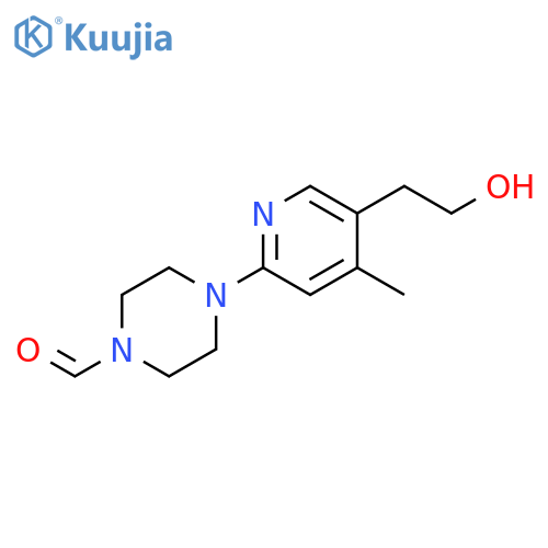 4-[5-(2-Hydroxy-ethyl)-4-methyl-pyridin-2-yl]-piperazine-1-carbaldehyde structure
