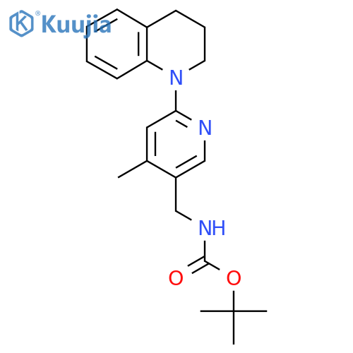 Tert-Butyl ((6-(3,4-dihydroquinolin-1(2H)-yl)-4-methylpyridin-3-yl)methyl)carbamate structure
