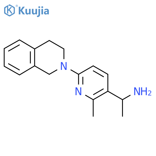 1-(6-(3,4-Dihydroisoquinolin-2(1H)-yl)-2-methylpyridin-3-yl)ethanamine structure