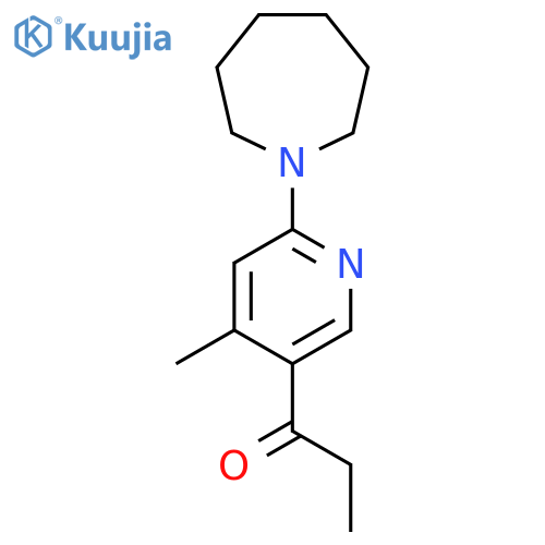 1-(6-(Azepan-1-yl)-4-methylpyridin-3-yl)propan-1-one structure