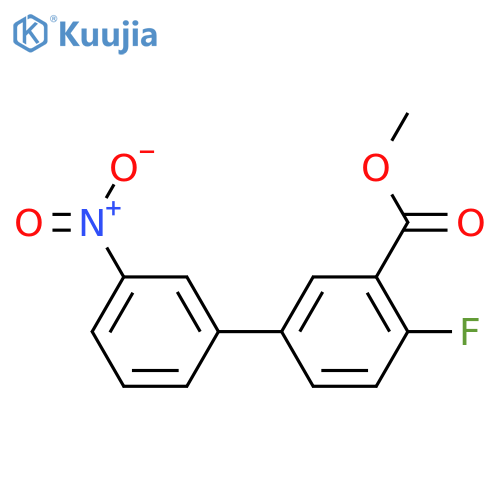Methyl 2-fluoro-5-(3-nitrophenyl)benzoate structure