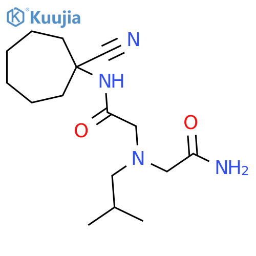 2-({[(1-Cyanocycloheptyl)carbamoyl]methyl}(2-methylpropyl)amino)acetamide structure