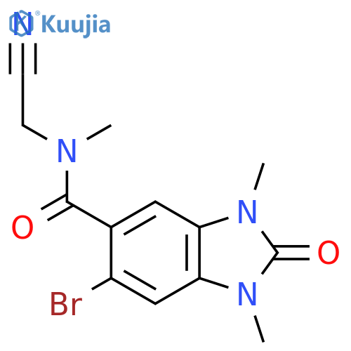 6-bromo-N-(cyanomethyl)-N,1,3-trimethyl-2-oxo-2,3-dihydro-1H-1,3-benzodiazole-5-carboxamide structure