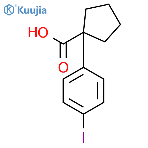Cyclopentanecarboxylic acid, 1-(4-iodophenyl)- structure