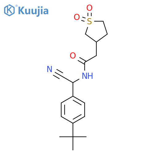 N-[(4-tert-butylphenyl)(cyano)methyl]-2-(1,1-dioxo-1lambda6-thiolan-3-yl)acetamide structure