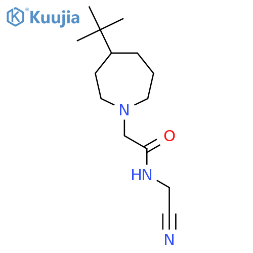 2-(4-tert-butylazepan-1-yl)-N-(cyanomethyl)acetamide structure