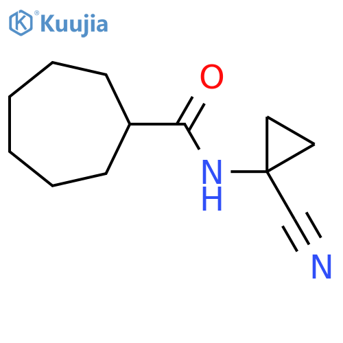 N-(1-cyanocyclopropyl)cycloheptanecarboxamide structure