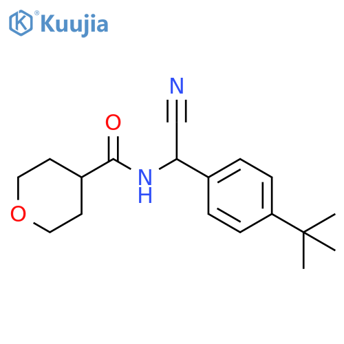 2H-Pyran-4-carboxamide, N-[cyano[4-(1,1-dimethylethyl)phenyl]methyl]tetrahydro- structure