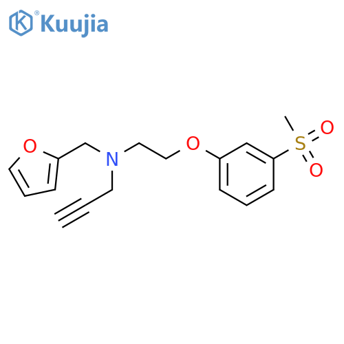[(Furan-2-yl)methyl][2-(3-methanesulfonylphenoxy)ethyl](prop-2-yn-1-yl)amine structure