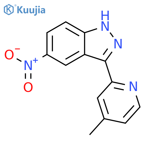 3-(4-Methylpyridin-2-yl)-5-nitro-1H-indazole structure