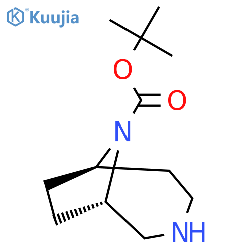 Tert-Butyl rac-(1S,6R)-3,9-diazabicyclo[4.2.1]nonane-9-carboxylate structure