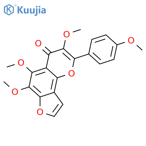 3,5,6-Trimethoxy-2-phenyl-4H-furo[2,3-h]-1-benzopyran-4-one; 4'-Methoxy structure