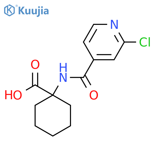 1-(2-chloropyridine-4-amido)cyclohexane-1-carboxylic acid structure