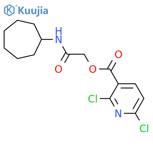 (Cycloheptylcarbamoyl)methyl 2,6-dichloropyridine-3-carboxylate structure