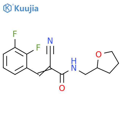 2-Propenamide, 2-cyano-3-(2,3-difluorophenyl)-N-[(tetrahydro-2-furanyl)methyl]- structure