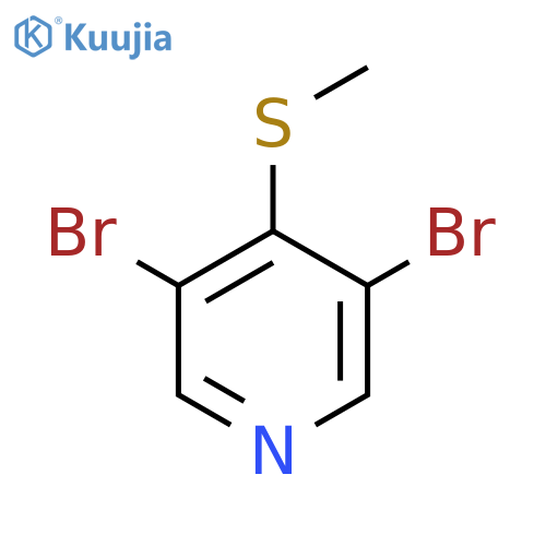 3,5-Dibromo-4-(methylthio)pyridine structure