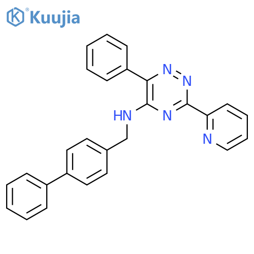 N-(1,1'-Biphenyl-4-ylmethyl)-6-phenyl-3-(pyridin-2-yl)-1,2,4-triazin-5-amine structure