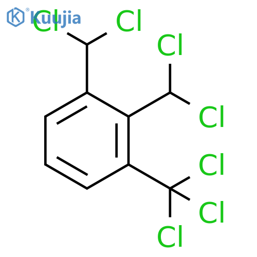 Benzene, 1,2-bis(dichloromethyl)-3-(trichloromethyl)- structure
