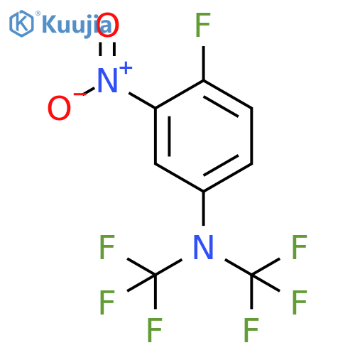 Benzenamine, 4-fluoro-3-nitro-N,N-bis(trifluoromethyl)- structure
