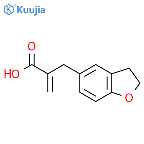 2-(2,3-dihydro-1-benzofuran-5-yl)methylprop-2-enoic acid structure