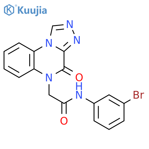 N-(3-bromophenyl)-2-{4-oxo-4H,5H-[1,2,4]triazolo[4,3-a]quinoxalin-5-yl}acetamide structure