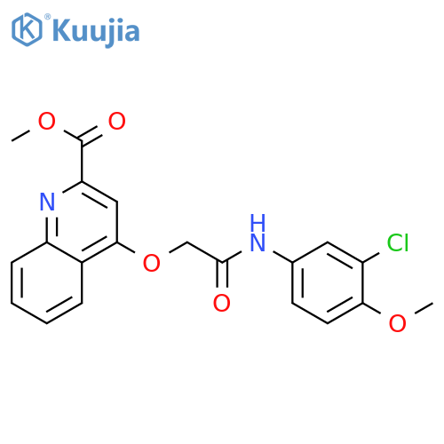 methyl 4-{[(3-chloro-4-methoxyphenyl)carbamoyl]methoxy}quinoline-2-carboxylate structure