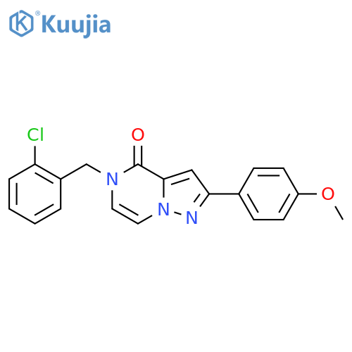 5-[(2-chlorophenyl)methyl]-2-(4-methoxyphenyl)-4H,5H-pyrazolo[1,5-a]pyrazin-4-one structure