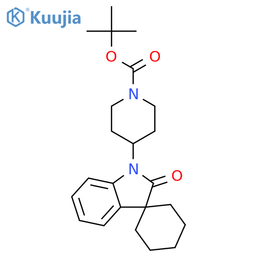 tert-Butyl 4-(2'-oxospiro[cyclohexane-1,3'-indolin]-1'-yl)piperidine-1-carboxylate structure