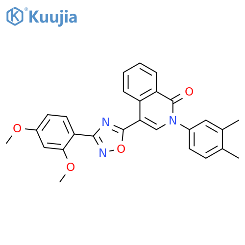 4-[3-(2,4-dimethoxyphenyl)-1,2,4-oxadiazol-5-yl]-2-(3,4-dimethylphenyl)-1,2-dihydroisoquinolin-1-one structure
