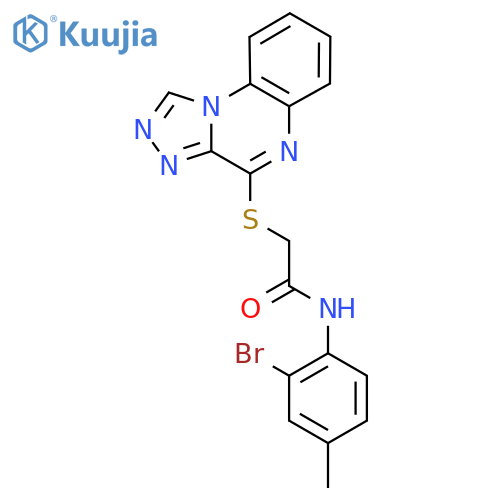 N-(2-bromo-4-methylphenyl)-2-{[1,2,4]triazolo[4,3-a]quinoxalin-4-ylsulfanyl}acetamide structure