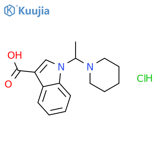 1H-Indole-3-carboxylicacid, 2-(1-piperidinyl)ethyl ester structure
