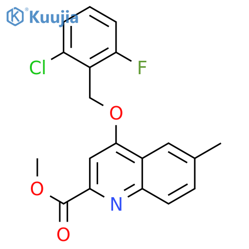 methyl 4-[(2-chloro-6-fluorophenyl)methoxy]-6-methylquinoline-2-carboxylate structure