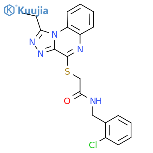 N-[(2-chlorophenyl)methyl]-2-({1-ethyl-[1,2,4]triazolo[4,3-a]quinoxalin-4-yl}sulfanyl)acetamide structure