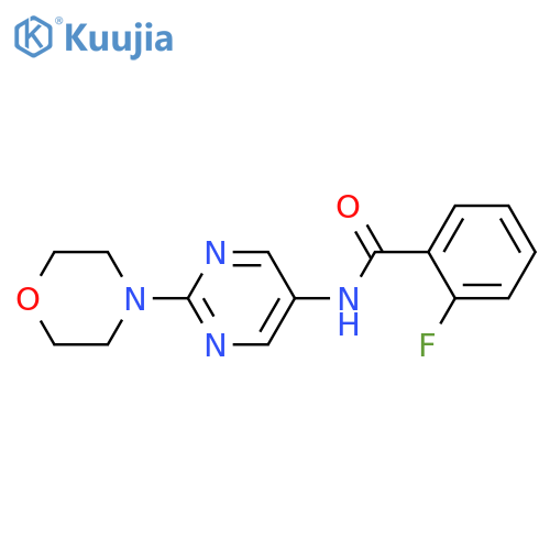 2-fluoro-N-2-(morpholin-4-yl)pyrimidin-5-ylbenzamide structure