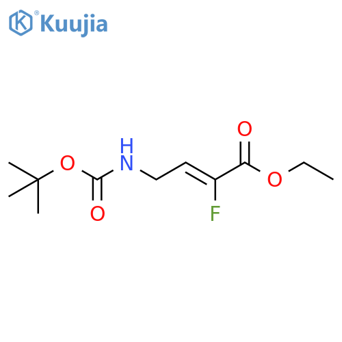 ethyl (2Z)-4-{(tert-butoxy)carbonylamino}-2-fluorobut-2-enoate structure