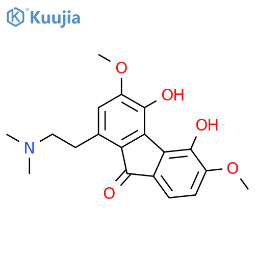 1-(2-(dimethylamino)ethyl)-4,5-dihydroxy-3,6-dimethoxy-9H-fluoren-9-one structure