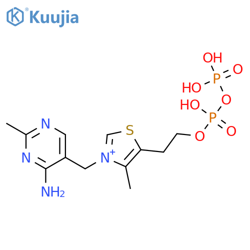 Thiazolium,3-[(4-amino-2-methyl-5-pyrimidinyl)methyl]-4-methyl-5-(4,6,6-trihydroxy-4,6-dioxido-3,5-dioxa-4,6-diphosphahex-1-yl)- structure