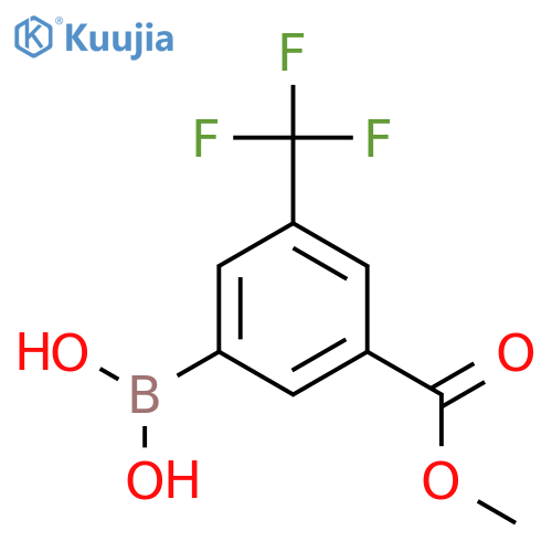 3-(Methoxycarbonyl)-5-(trifluoromethyl)phenylboronic acid structure