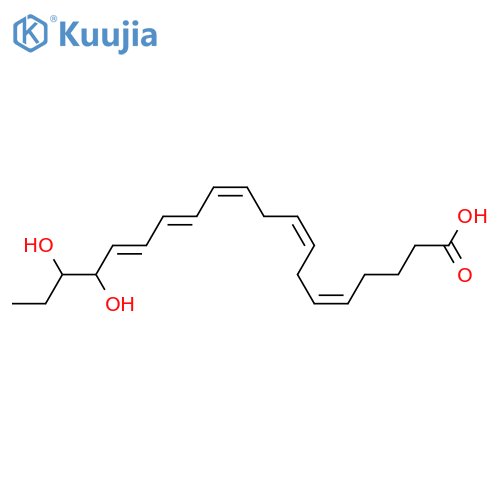 17,18-Dihydroxy-5,8,11,13,15-eicosapentaenoic acid; (5Z,8Z,11Z,13E,15E,17ξ,18ξ)-form structure