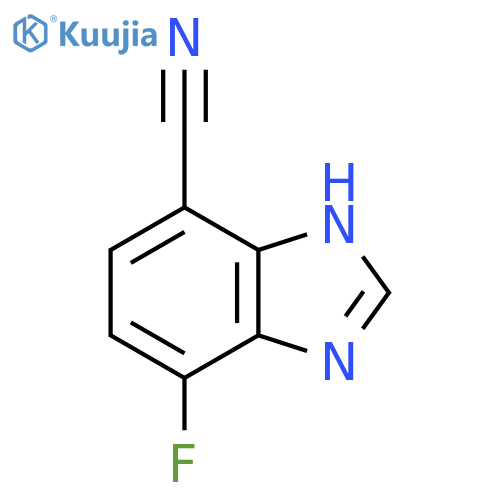 4-Cyano-7-fluoro-1H-benzimidazole structure