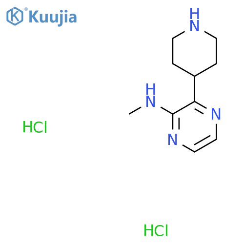 Methyl-(3-piperidin-4-yl-pyrazin-2-yl)-amine Dihydrochloride structure