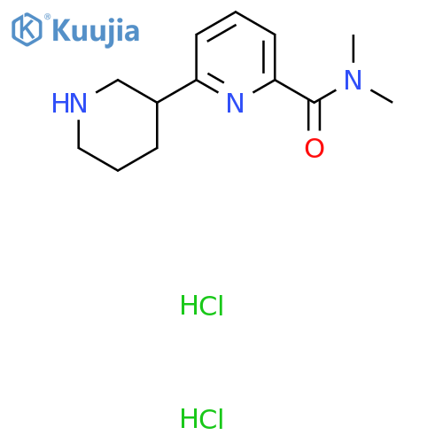 N,N-Dimethyl-6-piperidin-3-ylpyridine-2-carboxamide;dihydrochloride structure