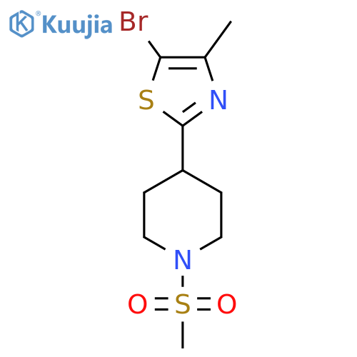 5-Bromo-4-methyl-2-(1-(methylsulfonyl)piperidin-4-yl)thiazole structure