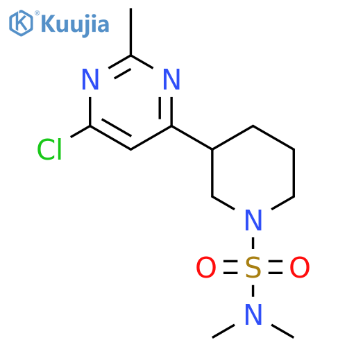 3-(6-Chloro-2-methylpyrimidin-4-yl)-N,N-dimethylpiperidine-1-sulfonamide structure