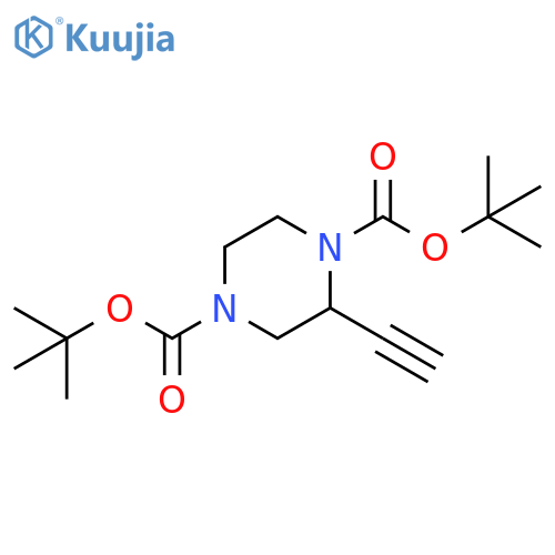 1,4-Piperazinedicarboxylic acid, 2-ethynyl-, 1,4-bis(1,1-dimethylethyl) ester structure