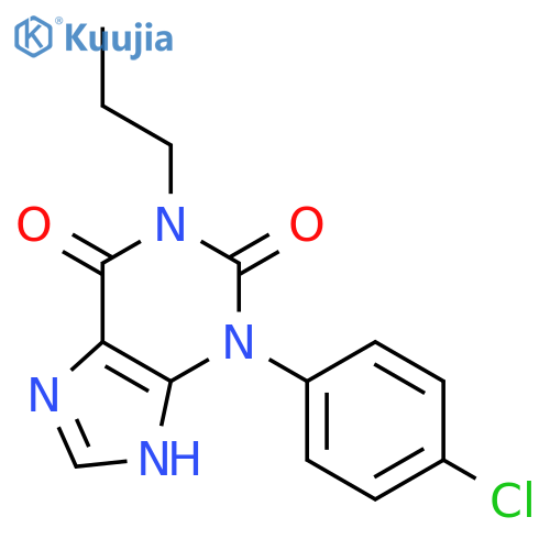1H-Purine-2,6-dione,3-(4-chlorophenyl)-3,9-dihydro-1-propyl- structure