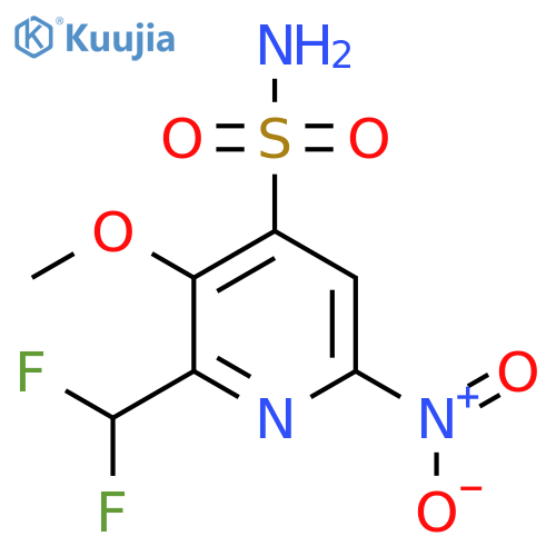 2-(Difluoromethyl)-3-methoxy-6-nitropyridine-4-sulfonamide structure