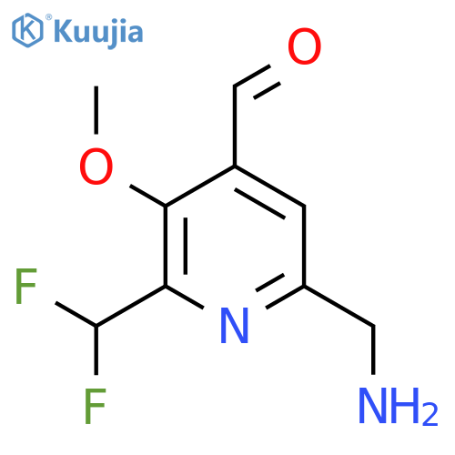 6-(Aminomethyl)-2-(difluoromethyl)-3-methoxypyridine-4-carboxaldehyde structure