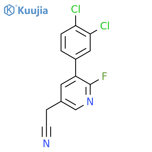 3-(3,4-Dichlorophenyl)-2-fluoropyridine-5-acetonitrile structure